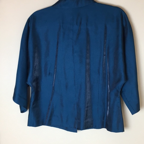 🌙Formal silk blend top with Peter Pan color - Picture 5 of 5